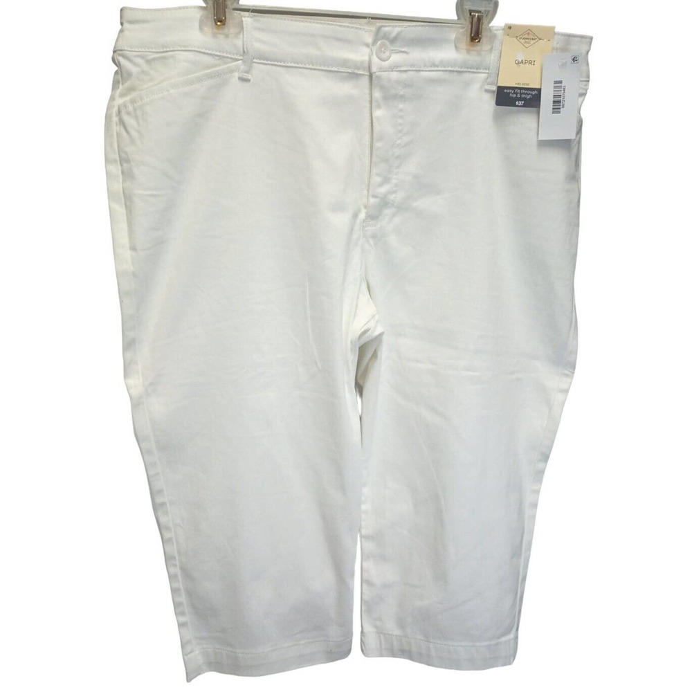 St John’s Bay Easy Fit Through Hip & Thigh Capri Mid-Rise Pants Women's Size 18